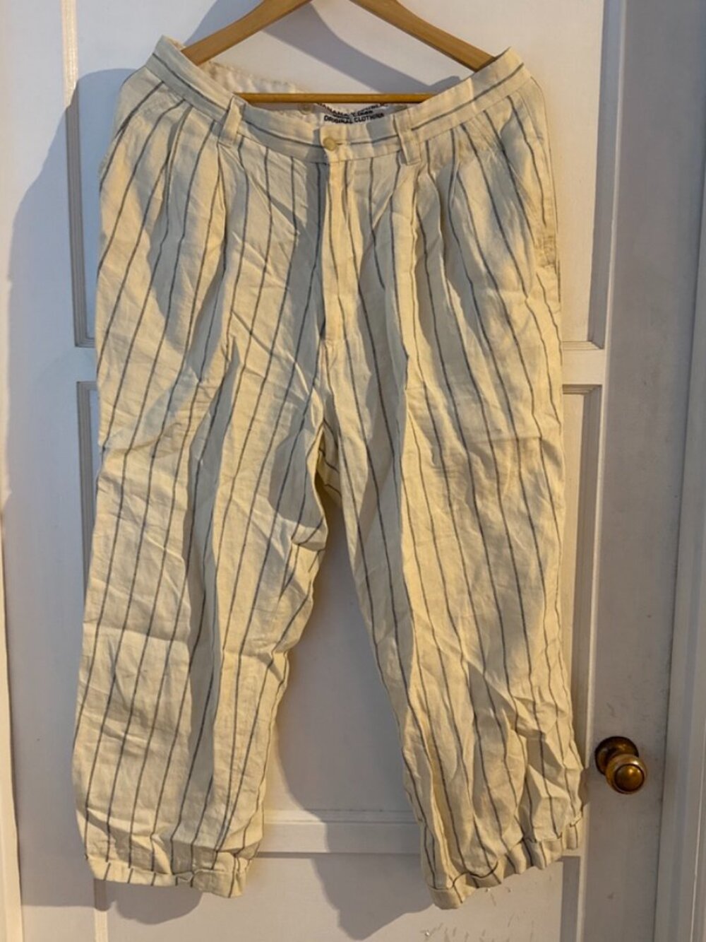 Banana Republic Cream and White Trousers